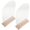 thumbnail image 2 of Shisuyan 2pcs Acrylic Earring Display Racks Wood Base Ear Studs Display Stand Jewelry Holder, 2 of 8