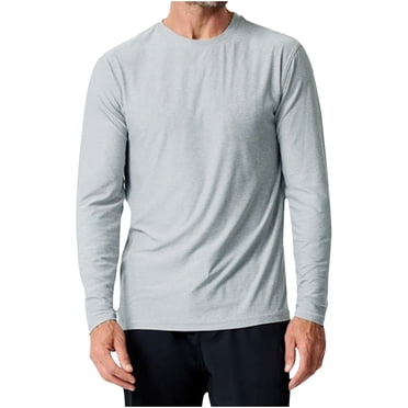 Ohufall Men's Sun Protection Shirts UV SPF 50+ Long Sleeve Rash Guard Fishing Running Quick Dry Lightweight Tees Top
