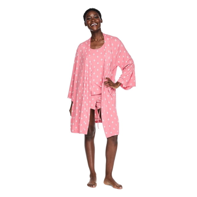 Ensemble de nuit 3 pièces avec robe de chambre George pour femmes