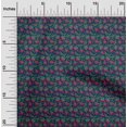thumbnail image 1 of oneOone Silk Tabby Fabric Leaves & Floral Block Print Fabric BTY 42 Inch Wide, 1 of 4