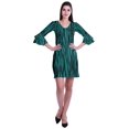 thumbnail image 2 of Moomaya Robe Courte Imprimée pour Femmes, Manches Évasées, Coupe Droite, Robes pour Femmes, Vêtements d'Été Décontractés, 2 of 6