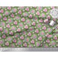 thumbnail image 3 of Soimoi Rayon Fabric Leaves & Rose Floral Decor Fabric Printed Yard 42 Inch Wide, 3 of 3