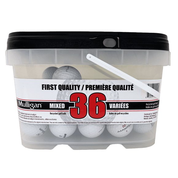 Mixed White Recycled Golf Balls, pack of 36, by Mulligan