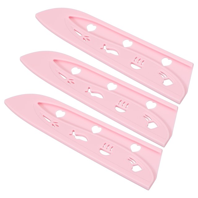 Uxcell Manchons de Protection en Plastique pour Couteau de Chef, Protège-Couteaux pour Cuisine Bar Rose