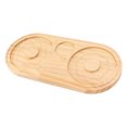 thumbnail image 1 of Pine Wood Dual Plate Cocktail Margarita Salt Rimmer Waterproof Bar Tool Holder, 1 of 7