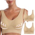 thumbnail image 2 of Birdeem 2Pc Ladies Traceless Comfortable No Steel Ring Breathable Gathering Bra Woman Underwear, 2 of 12