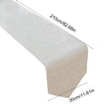 thumbnail image 3 of JASKFLY Long Table Sheer Runner for Weddings & Parties Solid Color Linen Table Runner 30x210cm(120-150cm Tables)Beige, 3 of 9