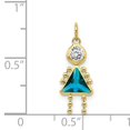 thumbnail image 2 of Pendentif Breloque Collier Pierre de Naissance Fille Décembre en Or Jaune 10k Enfant, 2 of 6