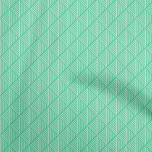 oneOone Georgette Viscose Green Fabric Geometric Craft Projects Decor Fabric Printed By The Yard 42 Inch Wide
