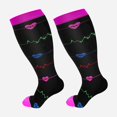 thumbnail image 2 of HLONK Chaussettes de Compression Grande Taille Chaussettes de Compression Grande Taille pour Femmes et Hommes M-edical Mollet Extra Grand Chaussettes de Compression en Nylon, 2 of 7