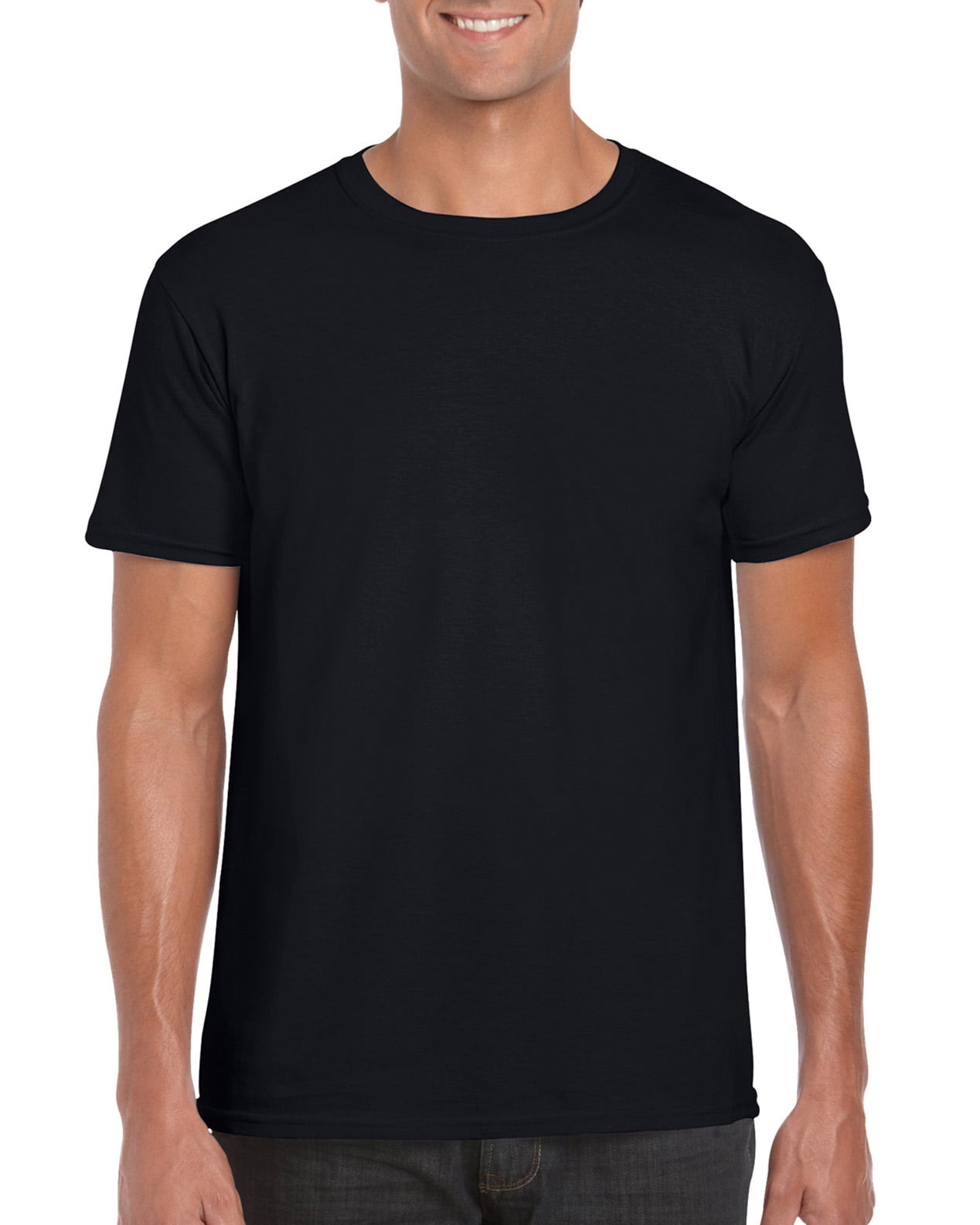 Gildan Mens Softstyle T-Shirt, 4XL, Black