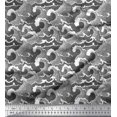 thumbnail image 1 of Soimoi Velvet Fabric Waves Shirting Print Fabric by The Yard 58 Inch Wide, 1 of 5