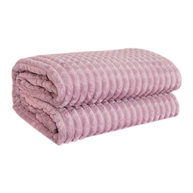 Purple Lavender Plush Fleece Blanket 150X100Cm Ultra Soft Surface For Sensitive Skin Machine Washable Fade Resistant Color #6Xy56