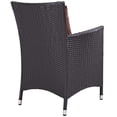 thumbnail image 3 of Pemberly Row Chaise de Salle à Manger de Patio, Espresso et Beige (Ensemble de 2), 3 of 3