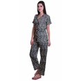 thumbnail image 2 of Moomaya Ensemble de Pyjama à Manches Courtes Imprimé pour Femmes Chemise de Nuit Boutonnée Imprimée, 2 of 6