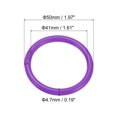 thumbnail image 2 of Unique Bargains 2' OD 1.6' ID Loose Leaf Rings Binder Ring, Purple, 50 Pack, 2 of 6