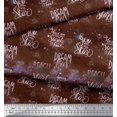 thumbnail image 3 of Soimoi Moss Georgette Fabric Text & Sacred Geometry Galaxy Printed Fabric 1 Yard 42 Inch Wide, 3 of 3