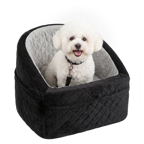 PawHut Dog Car Seat, Dog Booster Car Seat for Small Breeds Under 10kg, Grey