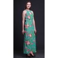 thumbnail image 4 of Bimba Robe Maxi Longue Sans Manches à Imprimé Floral pour Femmes avec Fentes Latérales Tenue d'Été-Moyen, 4 of 6