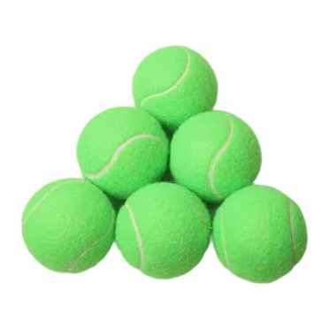 jinwen 6Pcs Tennis Balls 2.52" Dia Wear Resistant for Racquet Sports Indoor Outdoor Green