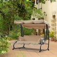 thumbnail image 2 of Outsunny 3-Seat Outdoor Patio Swing Chair, Beige, 2 of 10