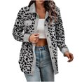 thumbnail image 1 of Long Sleeve Shirt Women Womens New Leopard Print Button Long Sleeve Jacket Shirt Coat Long Sleeve Shirts Women Long Sleeve Shirts for Women Womens Long Sleeve Shirts, 1 of 1