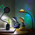 thumbnail image 4 of YOPTOP Veilleuse Sans Fil USB Rechargeable LED Ciel Étoilé Projection Lampe de Lecture pour Ordinateur Portable, Petit Clip Vert Foncé, 4 of 8