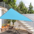 thumbnail image 4 of Qocolhg Auvent Pare-Soleil Extérieur, Protection UV, Résistant à la Décoloration, aux Déchirures et à la Rouille, Auvent Pare-Soleil Triangulaire, Bords Courbés Bloque la Lumière du Soleil, Voile Respirante, Patio Extérieur, Pelouse Jardin Sable, 157 Pouces, Bleu, 4 of 7