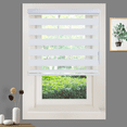 thumbnail image 1 of WYMO Zebra Blinds 64 x 64 INCH - Sheer Horizontal Blinds and Shades for Daytime and Nighttime - Light Filtering Roller Shades for Windows - White - Manual Control Stick, 1 of 8