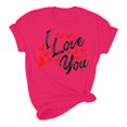 thumbnail image 5 of Pisexur T-shirt de la Saint-Valentin pour Femmes, Imprimé Amour, Manches Courtes, Col Rond, 5 of 5