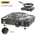 thumbnail image 1 of LNGOOR 1000W Single Burner Portable Electric Cooktop Camping Stove Mini Hot Plate Heating, 1 of 7