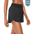 thumbnail image 2 of Short de Course pour Femmes avec Poches Zippées Short de Sport d'Entraînement Sportif Taille Haute Short de Tennis Short de Course, 2 of 7