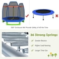 thumbnail image 3 of Patiojoy 7ft Kids Trampoline Round Bounce Jumping Bed with Safety Enclosure Net Blue, 3 of 9