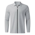 thumbnail image 3 of RXIRUCGD Men's Solid Color Design With Zippered Pockets Long Sleeved Hooded Casual Jacket, Gray, Size: L, 3 of 5