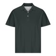 thumbnail image 4 of cfhntfmh T-Shirts de Musculation pour Hommes Manches Courtes Ajusté Golf Décontracté Col T-Shirts Couleur Unie pour l'Été, 4 of 6