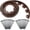 Coffee-565, variant on Garden Edging, Landscape Border, No-Dig Lawn Edging Roll, Flexible Plastic Edging Kit, Durable Yard Border for Flower Beds and Pathways, Easy Installation
