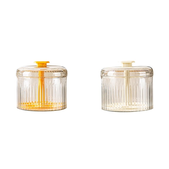 Moule à Boulettes Quintuples avec Contenant, Outil Créatif de Cuisine pour Faire de la Viande, Contenant de Rangement pour Hachettes avec Couvercle, Bricolage, Ensemble Facile de Moules à Boulettes, Outils de Cuisine pour la Maison, 12,5 X 11 cm, Blanc et Orange, 1 Paquet