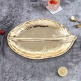 thumbnail image 4 of Decorative Gold Leaf Ceramic Plate Dish Porcelain Candy Trinket Dish Jewelry Fruit Serving Tray Storage Plate Crockery Tableware, 4 of 9