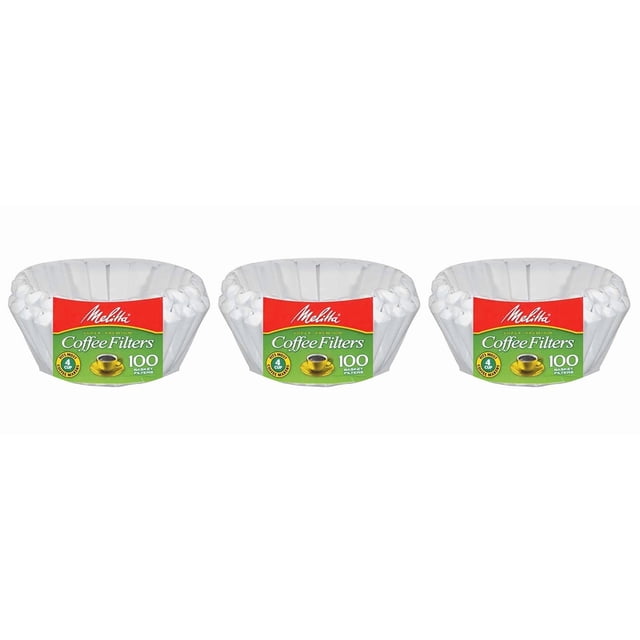 Melitta Filtres à Café Junior en Panier Blancs 100 Unités (Lot de 3)