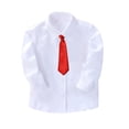 thumbnail image 1 of Nmmacb Chemise Habillée à Manches Longues pour Garçons, Col Boutonné, avec Cravate, 2-14 Ans, 1 of 8