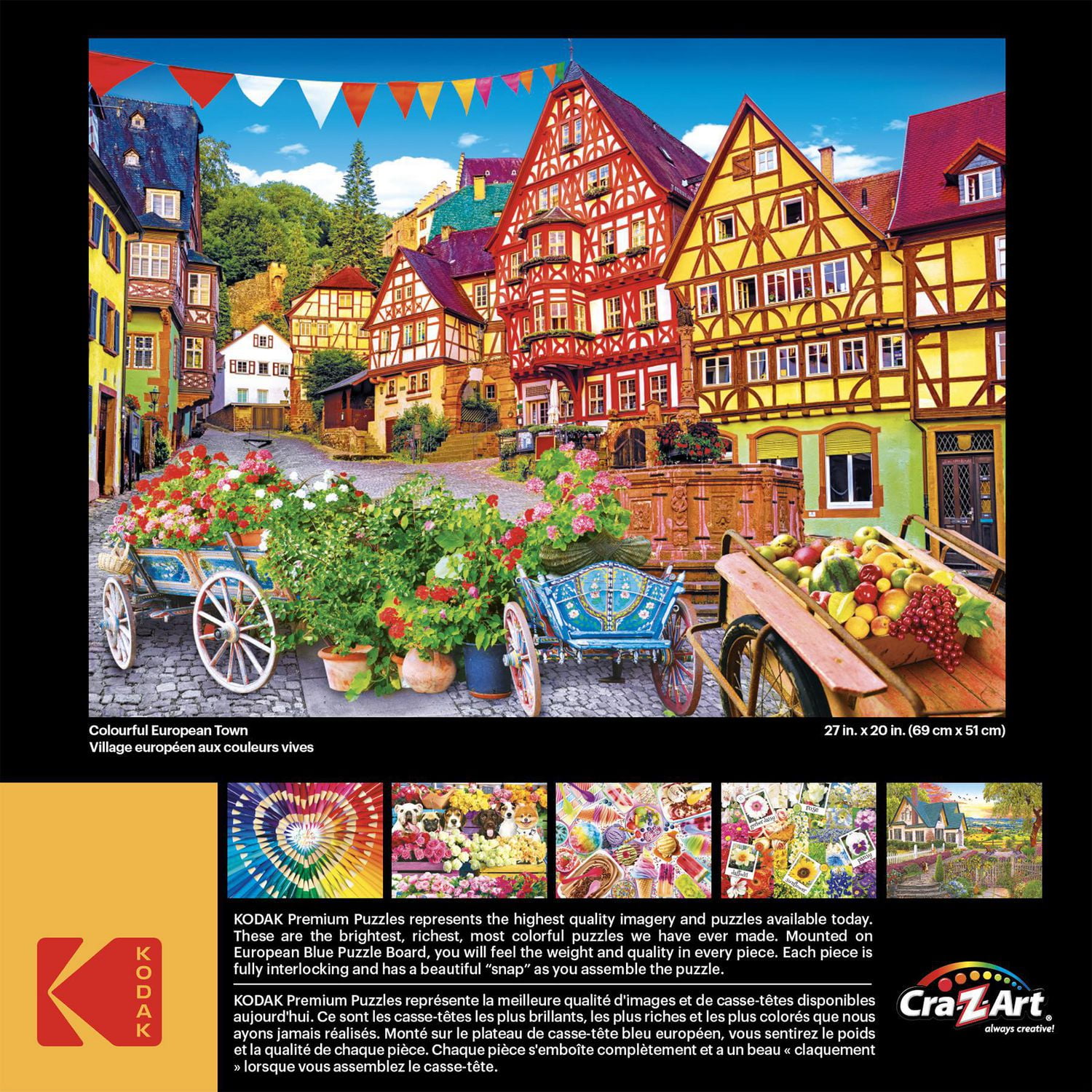 Kodak 1000 piece jigsaw puzzle - Colourful European Town