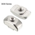 thumbnail image 3 of Unique Bargains Sliding T Slot Nuts, M3 Half Round Roll In T-Nut for 3030 Series Aluminum Extrusion Profile, Carbon Steel Nickel-plated,, 3 of 5