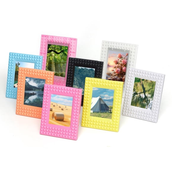 CNKOO Picture Frame 8 Colors 3 Inch Mini Photo Frame Desktop Decor Decorative Photocard Holder Vertical Photo Stand Frame Modern Design for Table Decoration & Gift