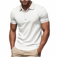 thumbnail image 1 of Styesk T-Shirts pour Homme Chandail à Fermeture Éclair Imprimé Col à Revers Manches Longues Col Rabattu Blouse Chemise, 1 of 4