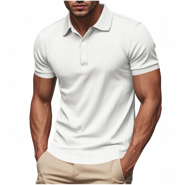 Styesk T-Shirts pour Homme Chandail à Fermeture Éclair Imprimé Col à Revers Manches Longues Col Rabattu Blouse Chemise