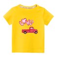 thumbnail image 1 of Penkiiy Mode Mignon pour Tout-Petits Garçons Filles Col Rond Imprimé Manches Courtes 7-8 Ans Jaune, 1 of 6