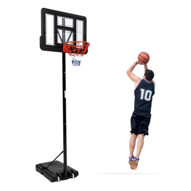 Panier de Basketball Portable pour l'Extérieur, Système de But de Panier de Basketball Réglable en Hauteur de 5,2 à 10 Pi avec Panneau Arrière de 44 Pouces et Roues pour Jeunes et Adultes - Cour Arrière, Jeu Intérieur
