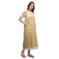 thumbnail image 2 of Moomaya Printed Nightdress For Ladies Cotton Ruffled Border Nursing Night Gown, 2 of 5