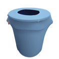 thumbnail image 1 of LA Linen Stretch Spandex Trash Can cover 32-Gallon Round,Light Blue, 1 of 1