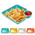 thumbnail image 3 of kjfeif Multi-Purpose Food Serving Trays, Dumpling Plates and Chip Dip Set with Sauce Divider, SushiPlate for Home Kitchen, Party, and Entertaining, 3 of 8